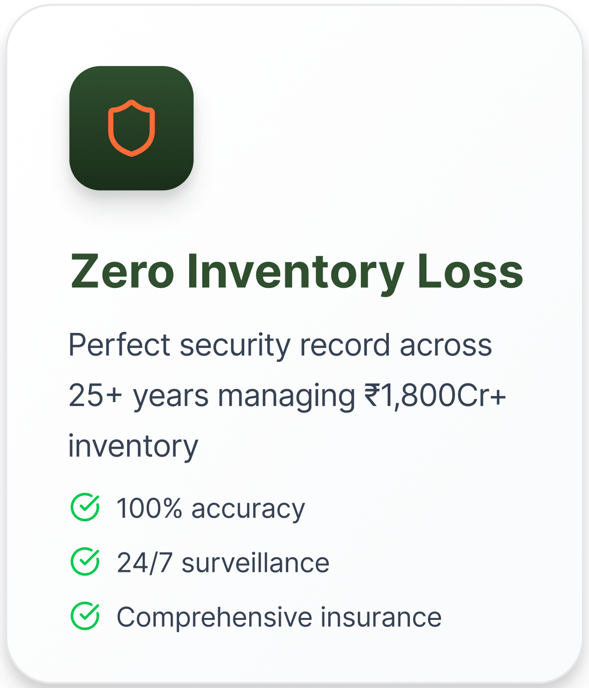 zero inventory loss